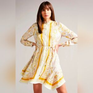 New Ted BakerPaulita Handkerchief Hem Shirt Dress Size 0